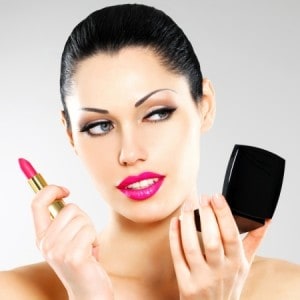 lip augmentation, woman with lipstick