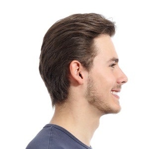 male rhinoplasty, smiling man