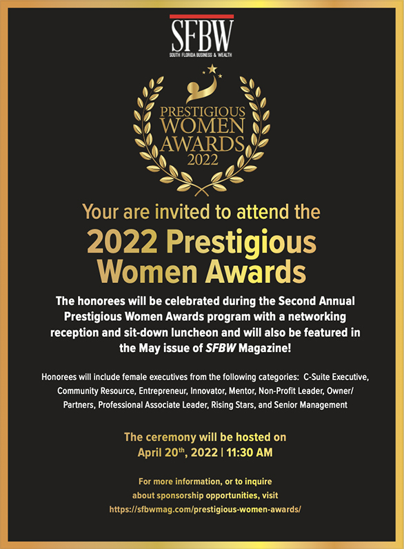 Prestigious womem awards invite