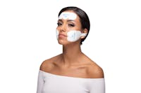 woman wearing the emface device