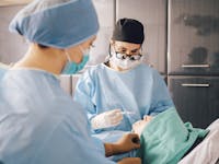 Dr. Halaas treating patient