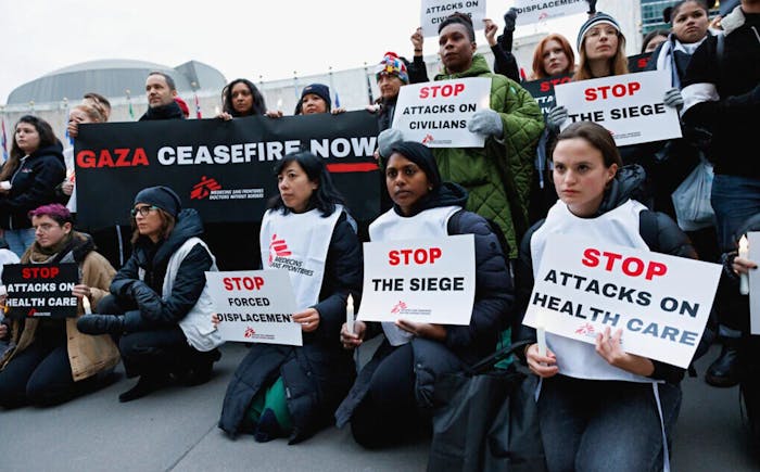 gaza ceasefire protest