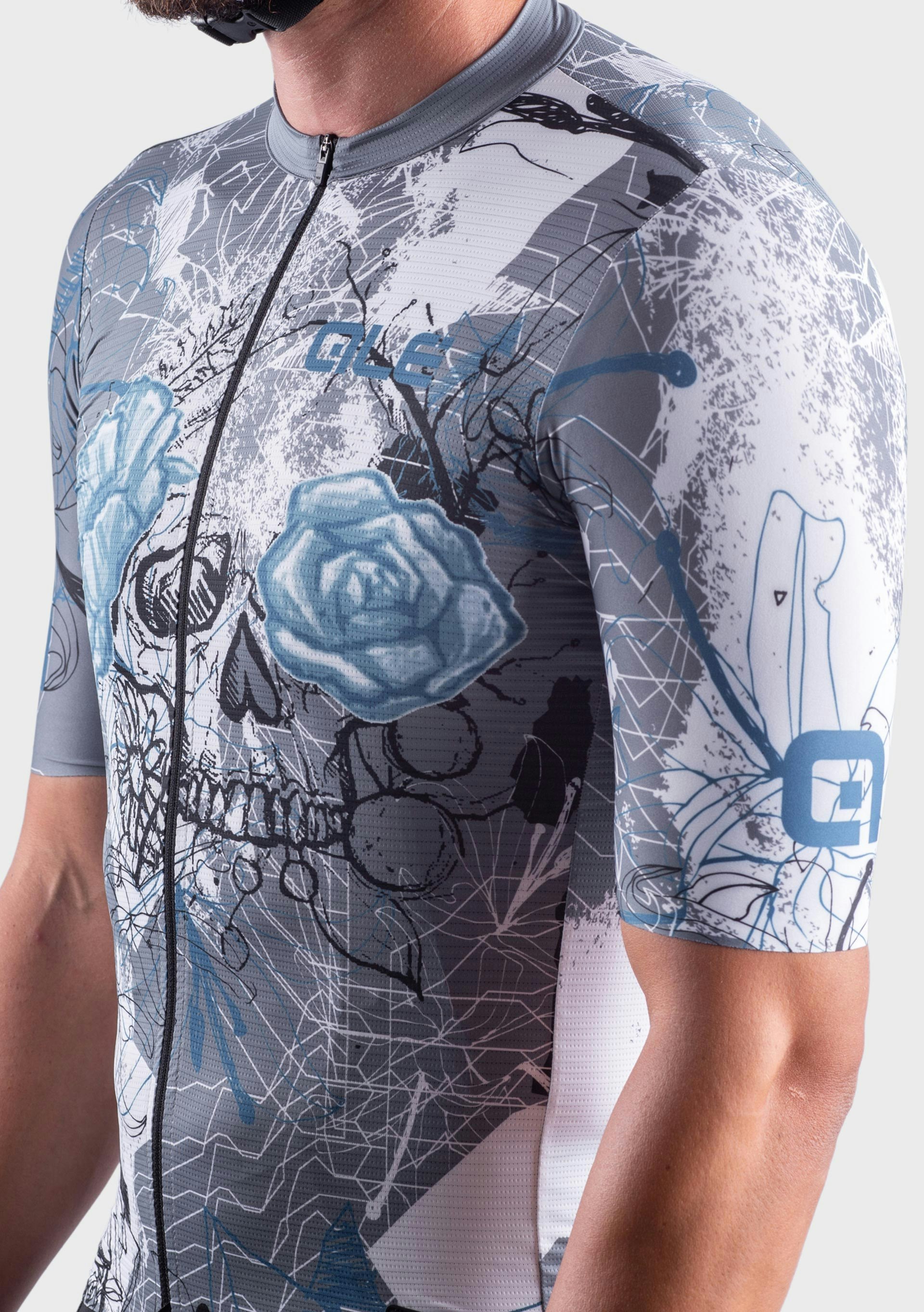 PRR SKULL MEN SHORT SLEEVE JERSEY Gray