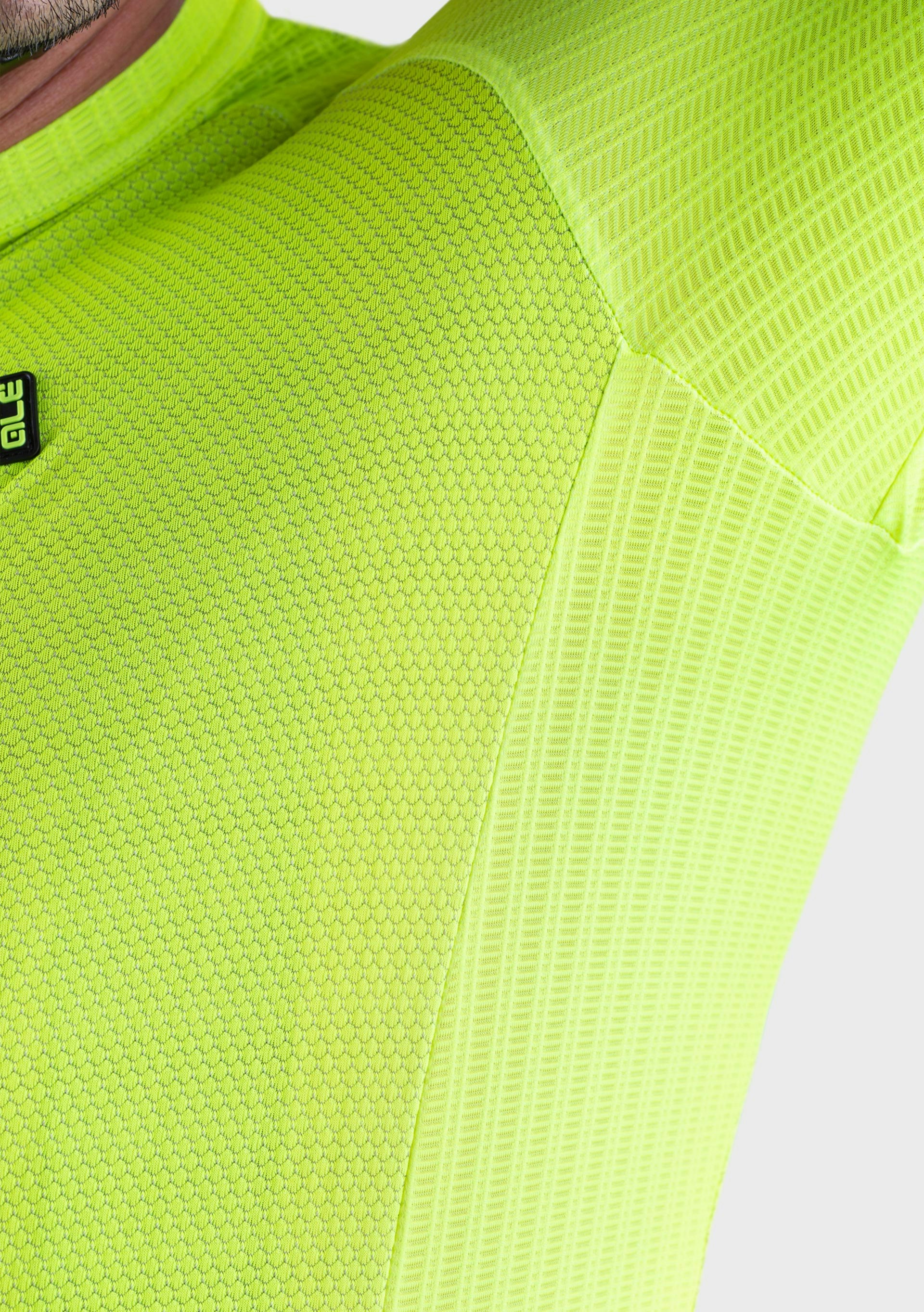 R-EV1 SILVER COOLING MEN SHORT SLEEVE JERSEY Yellow Fluo