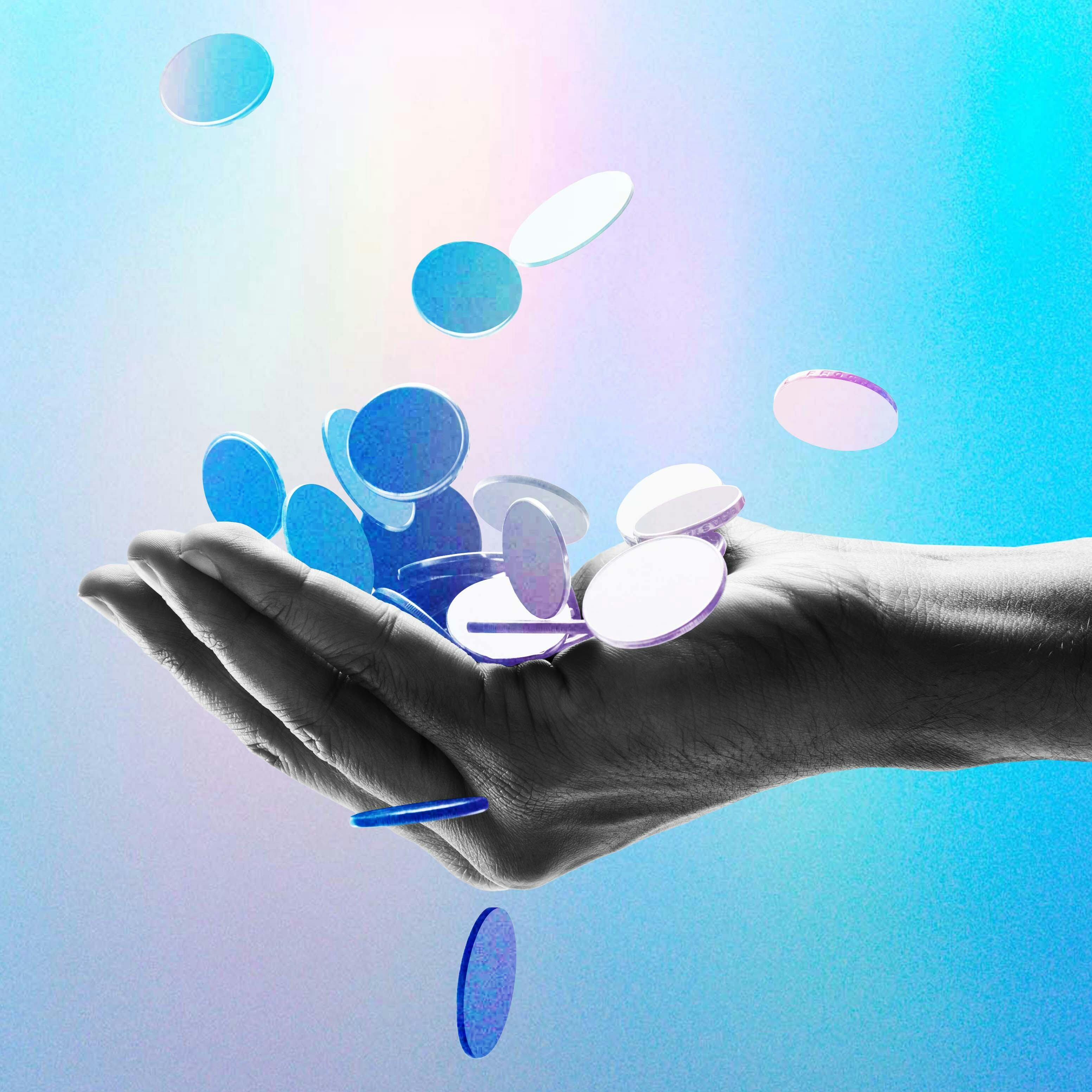 Coins in hand