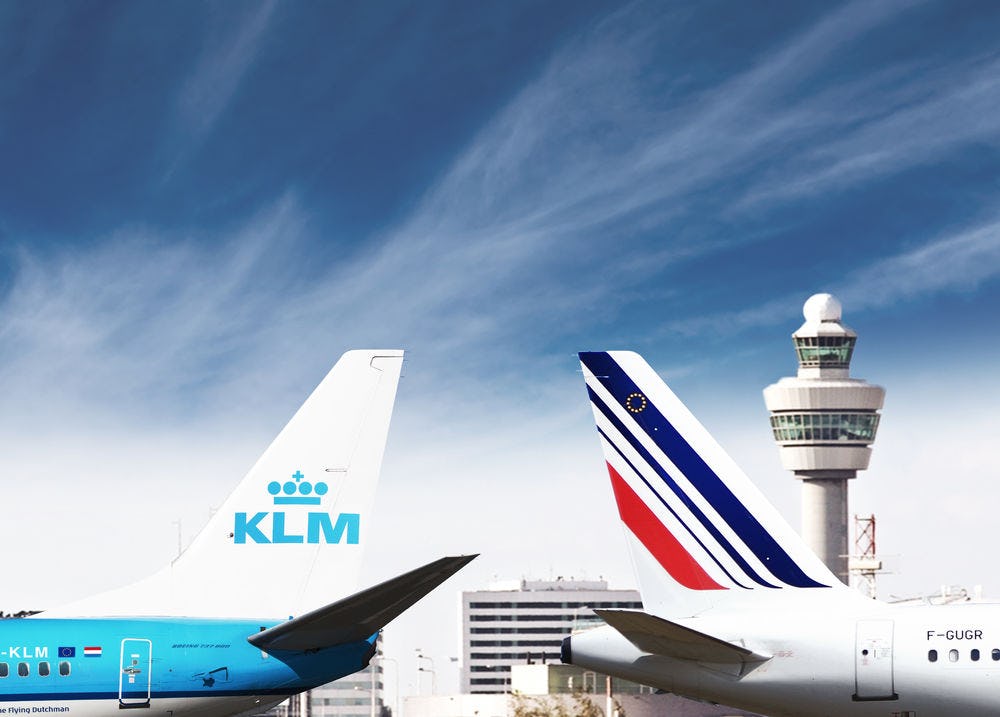 Air France + KLM plane tails