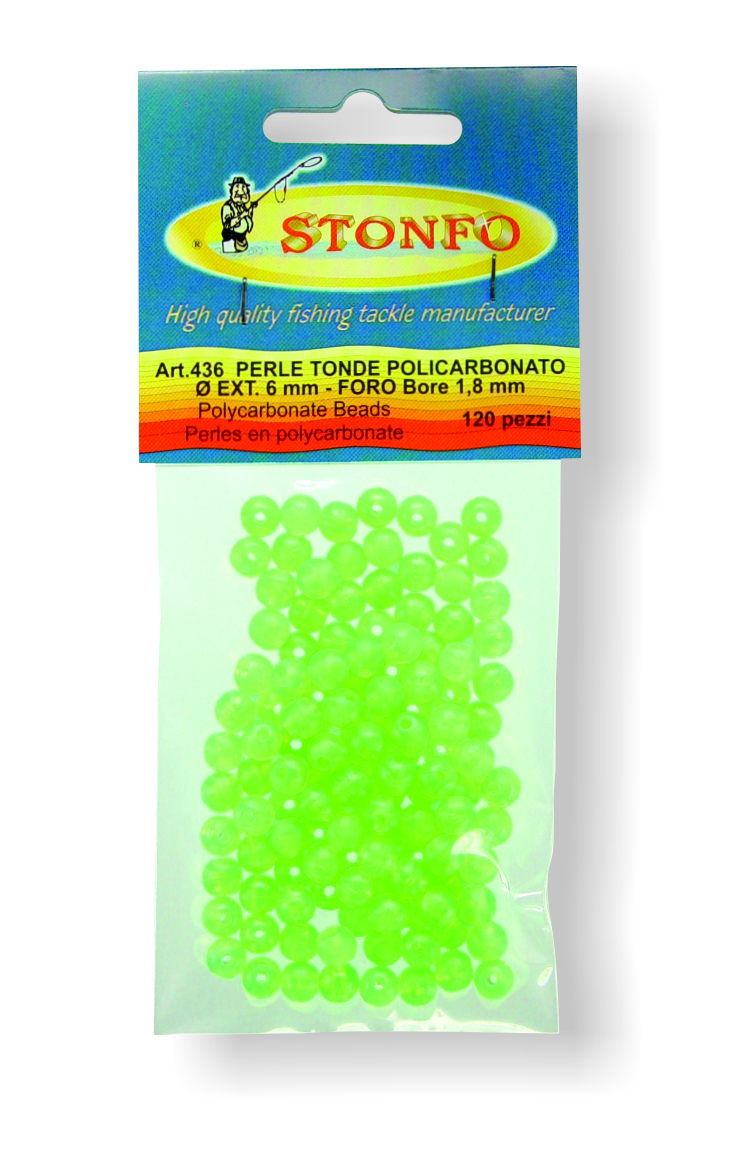 Rig and trace beads assorted fluo colours 6mm x 50 beads. Other