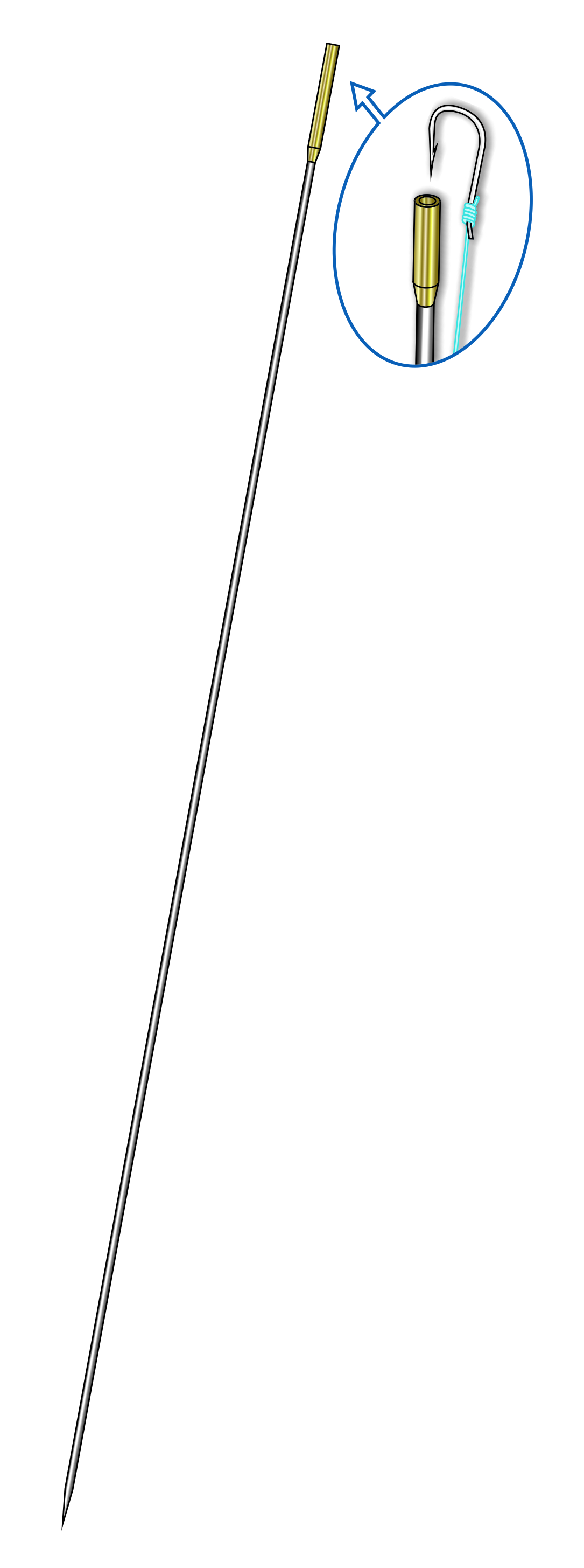 sea baiting needles x 2 per pack for ragworm,lugworm and other baits. 