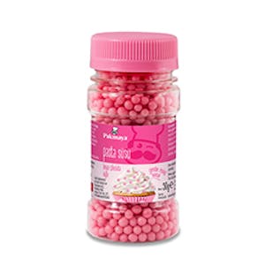 Beyaz Çikolata Kaplı Pembe Renkli Boncuk
