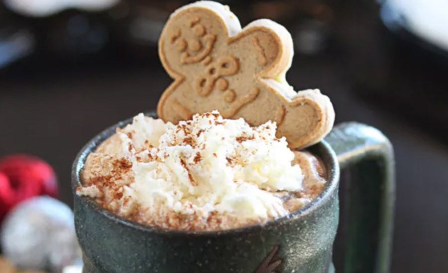 zencefilli ve kremalı sıcak çikolata