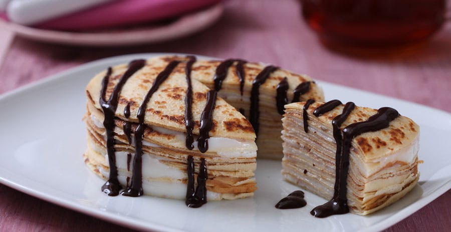 çikolata soslu krepler