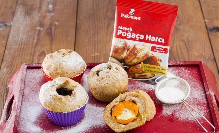 taze hurmalı ve labneli poğaça