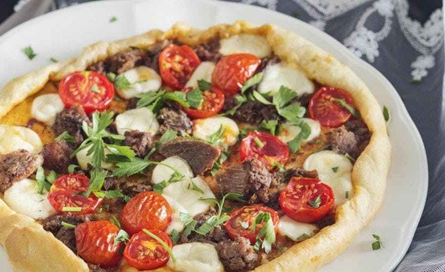 kavurmalı ve pestolu pide