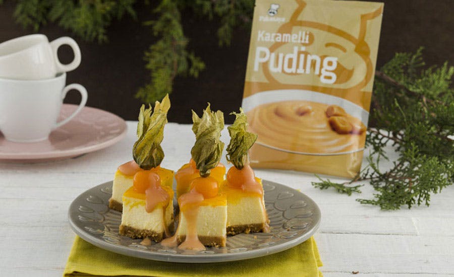 Karamelli Puding Soslu Balkabaklı Cheesecake