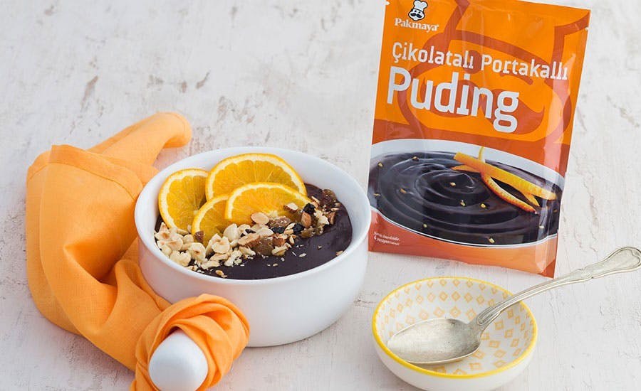 çikolatalı portakallı puding