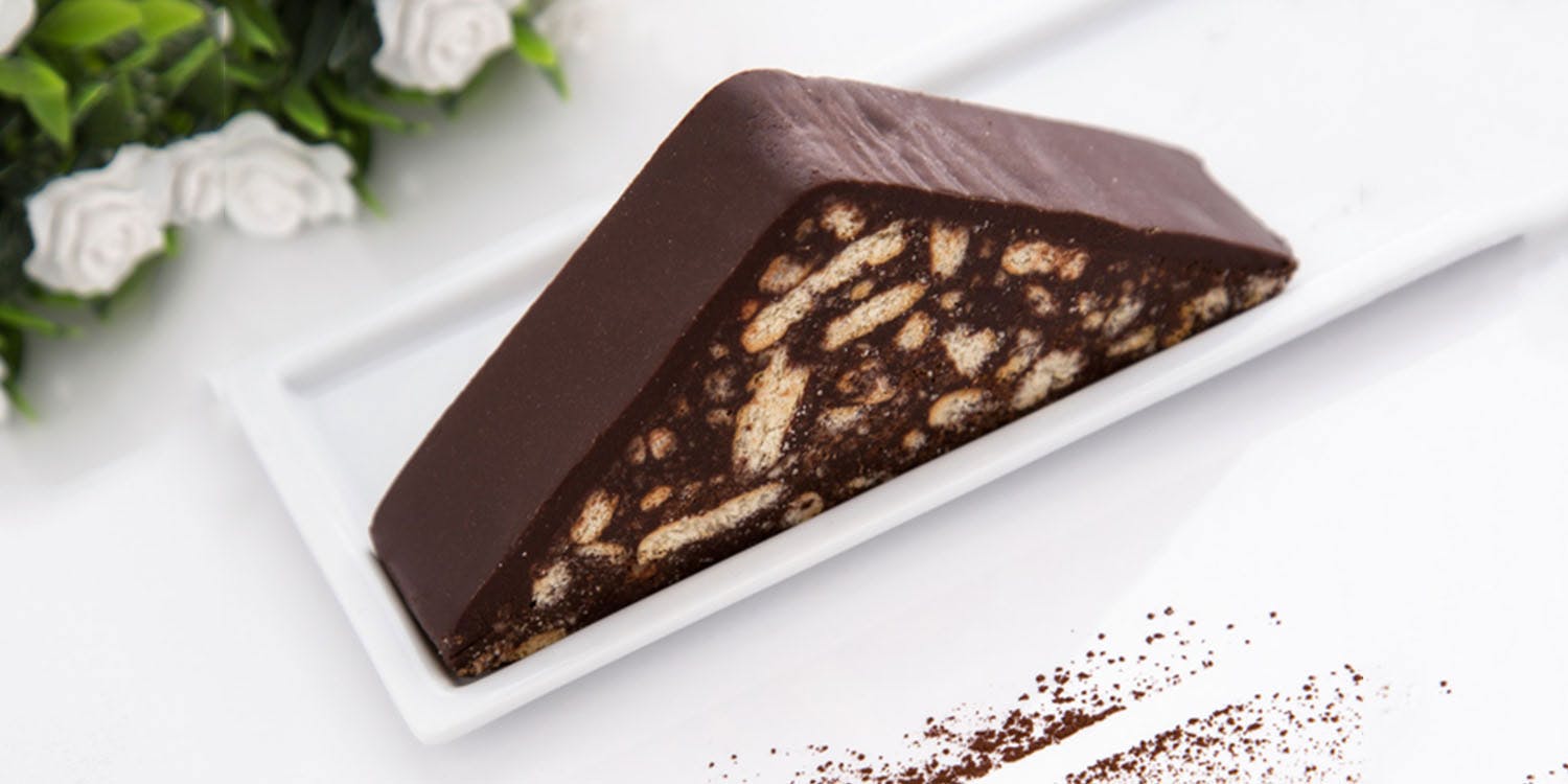 kestane şekerli mozaik pasta