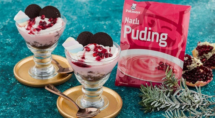 narlı pudingli kup tatlı