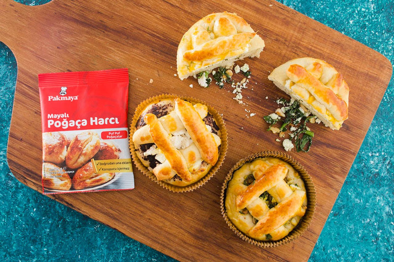 kafes şeklinde poğaça, ıspanaklı ve cevizli poğaça, poğaça şekilleri