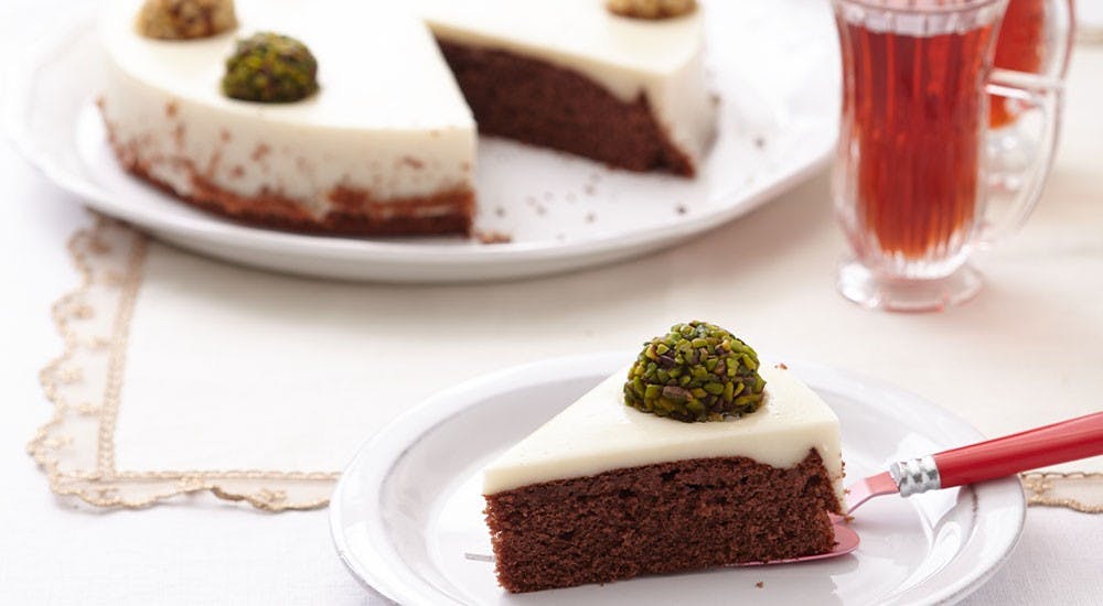 muhallebili kakaolu kek