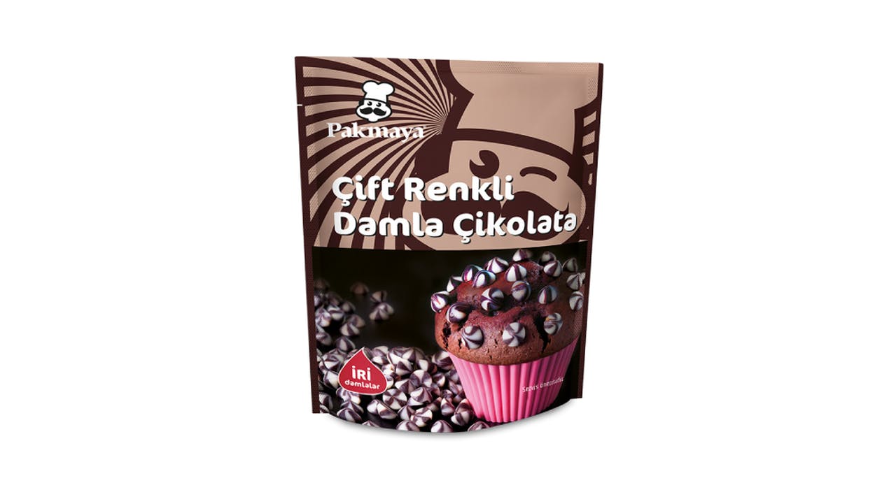 Pakmaya Çift Renkli Damla Çikolata