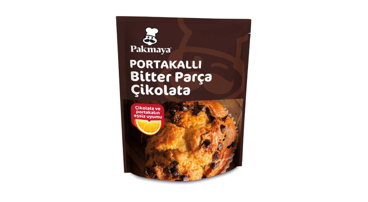 Pakmaya Portakallı Bitter Parça Çikolata