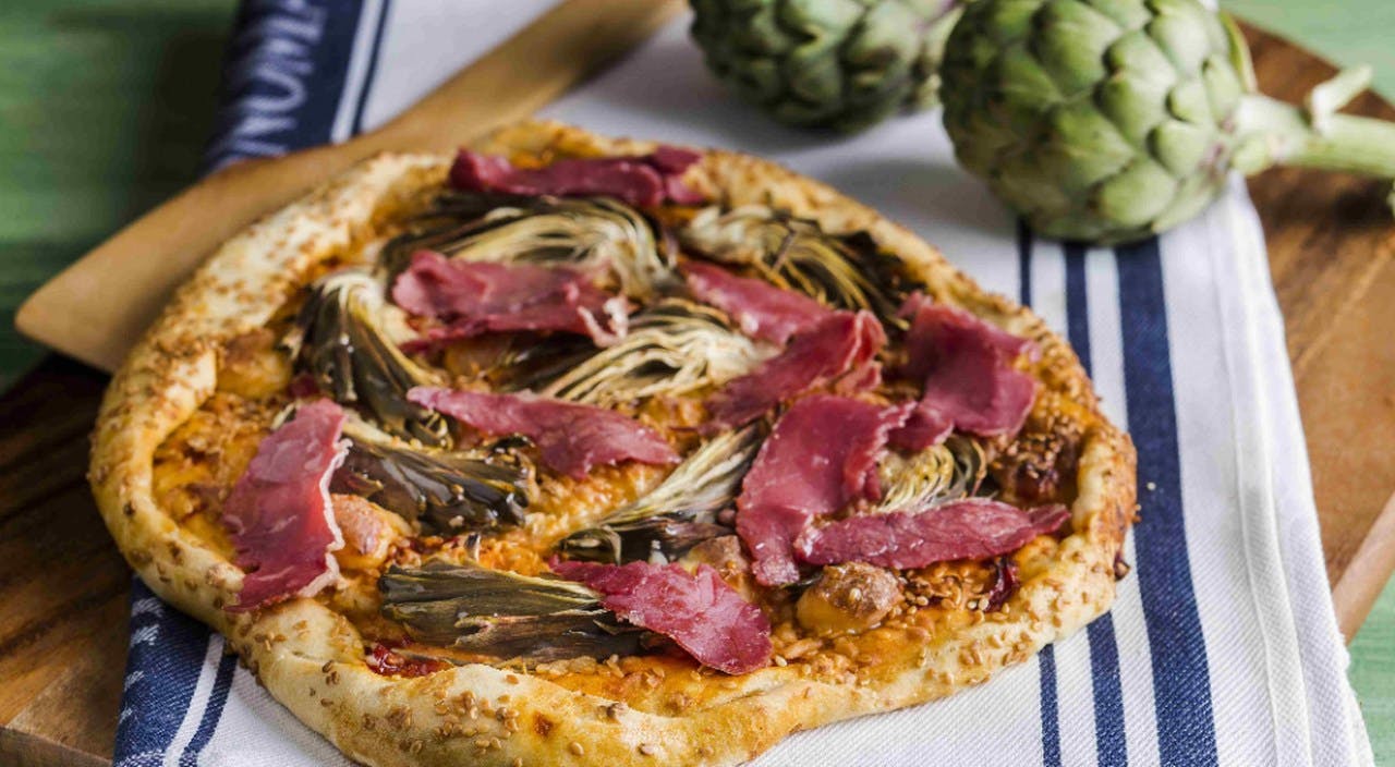 enginarlı pastırmalı pide