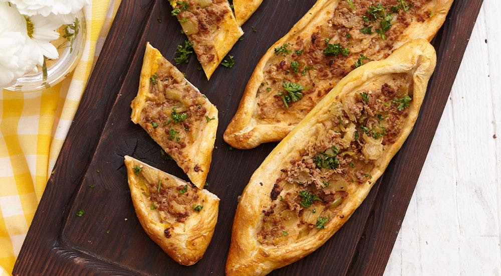 patlıcanlı kıymalı pide