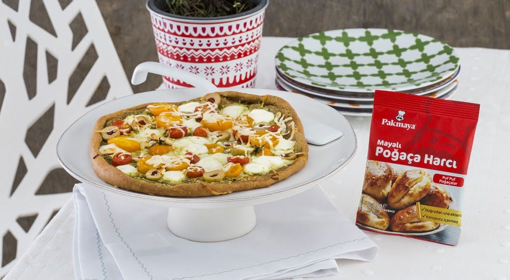 çavdar unlu renkli poğaça pizzası