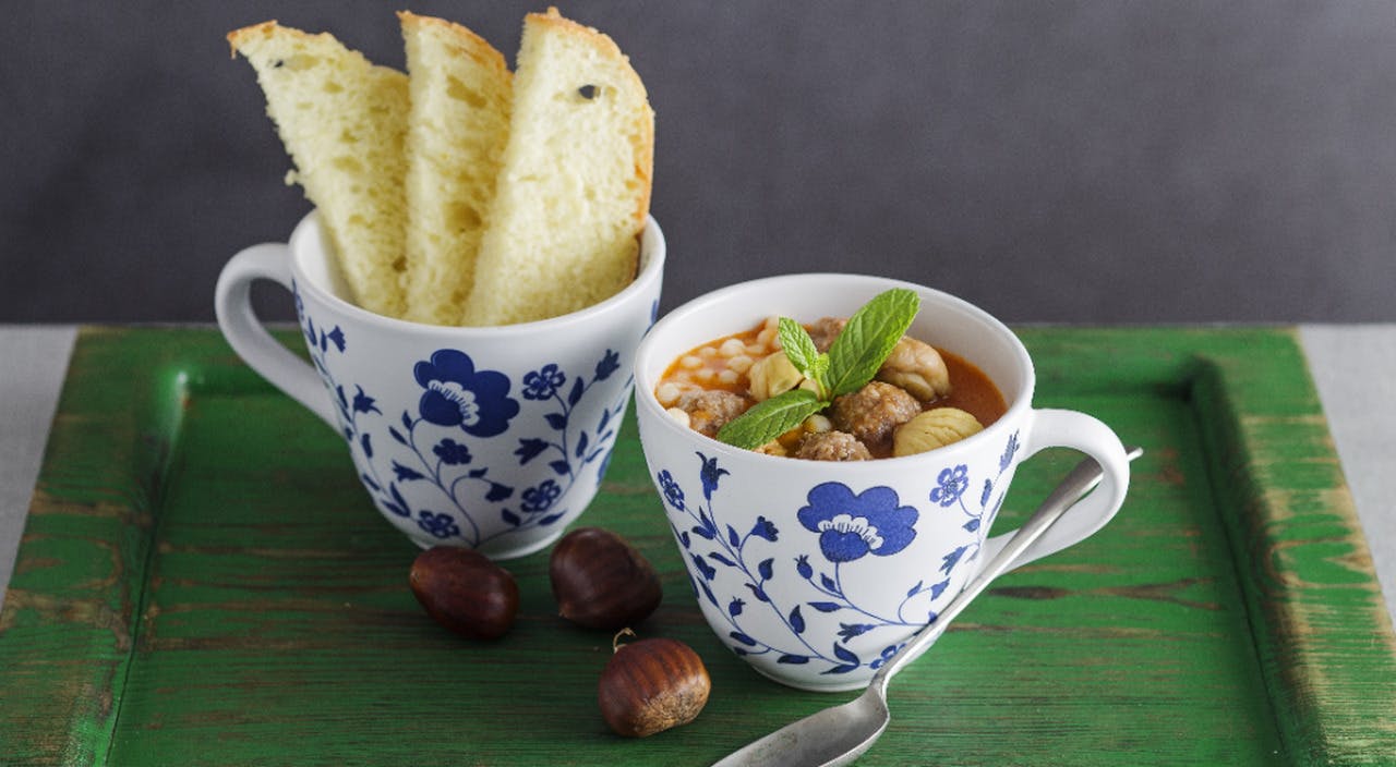 kestaneli ve mitite köfteli kuskus