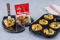 Muffin Kalıbında Pazılı ve Peynirli Poğaça Tarifi