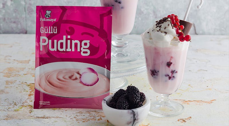 Cheesecake Kremalı Güllü Puding Tarifi
