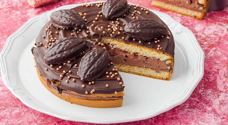 Kestane Püreli ve Frambuazlı Pasta Tarifi