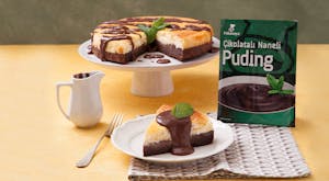 Çikolatalı ve Naneli Puding Soslu Cheesecake Tarifi