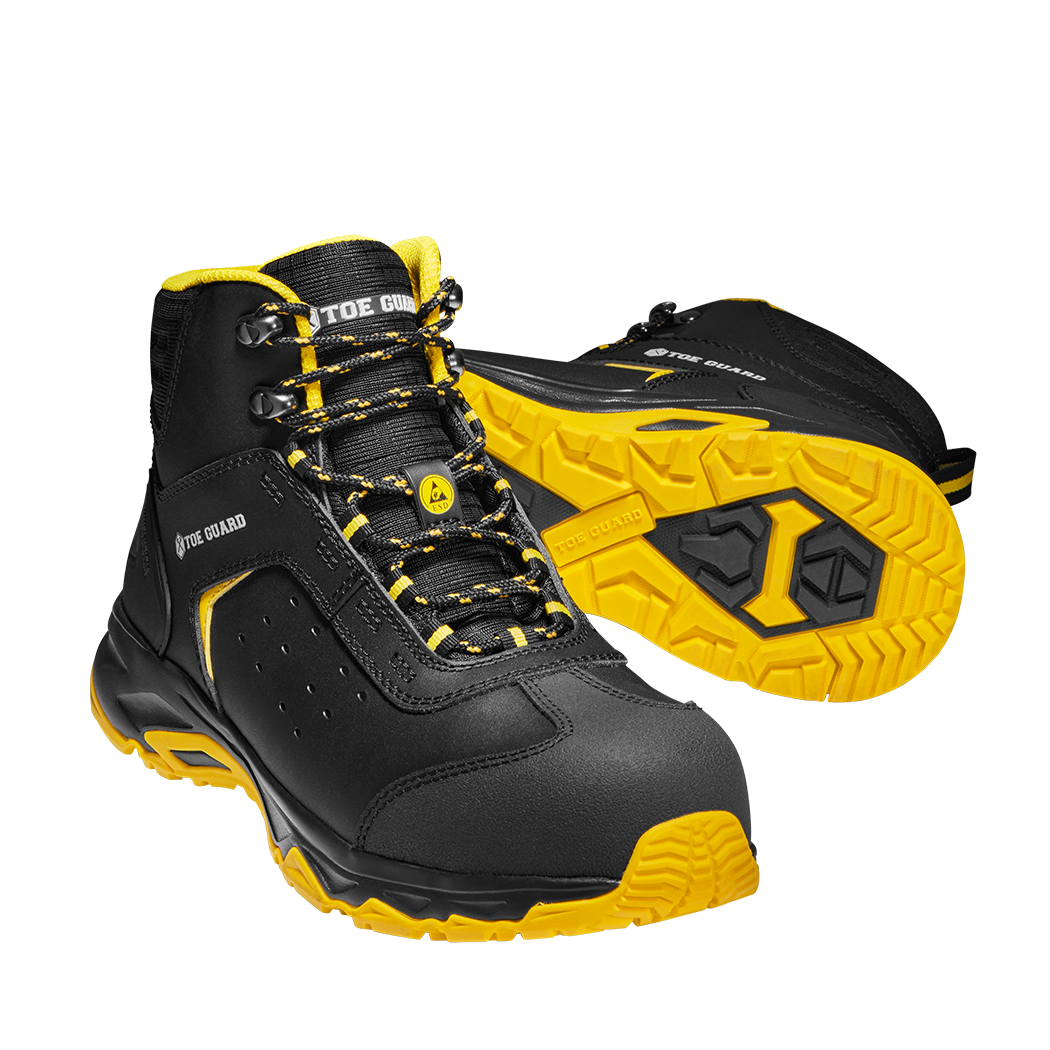 Toe Guard Wild Mid yellow and black  safety shoe