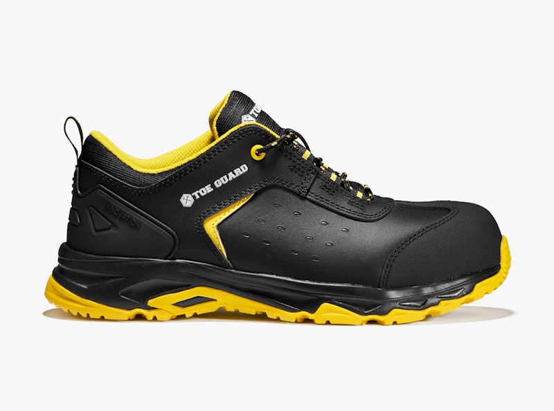 Toe Guard wild low black and yellow safety shoe
