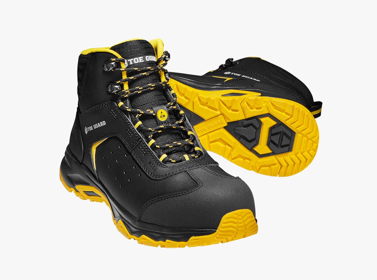 Toe Guard Wild Mid yellow and black  safety shoe