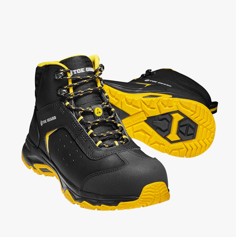 Toe Guard Wild Mid yellow and black  safety shoe