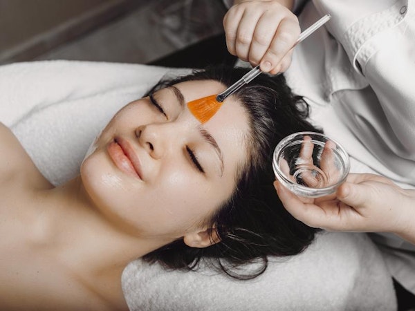 Woman having a classic facial