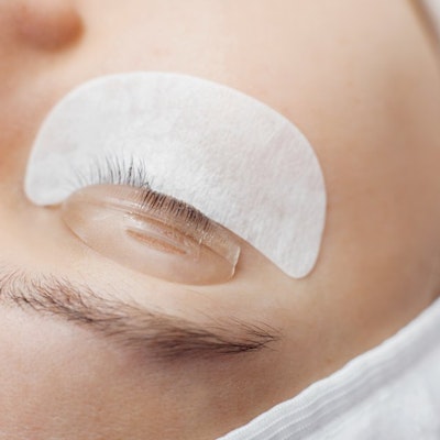 Woman having a lash lift