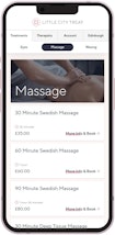 Browse available Hair, Beauty and Massage Treatments