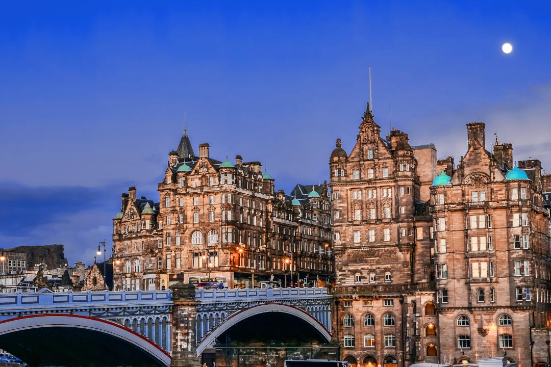 North Bridge and The Scotsman Hotel in Edinburgh