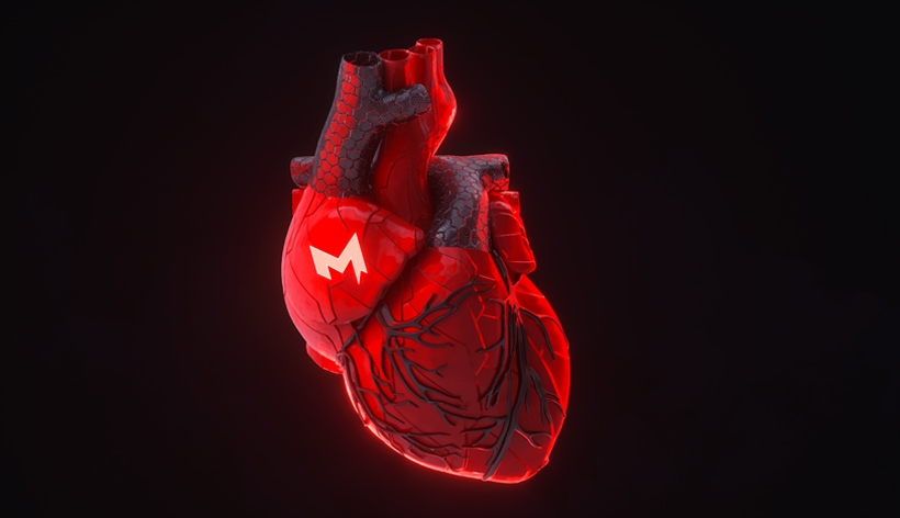 Cœur en 3D représentant le cœur de votre marque