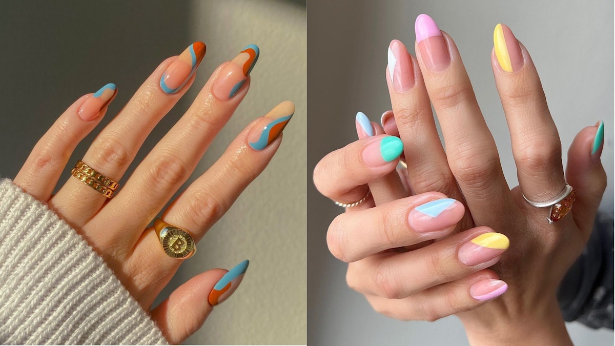 Manucure géométrique et colorée : LA tendance ludique de l'été – L'Officiel France