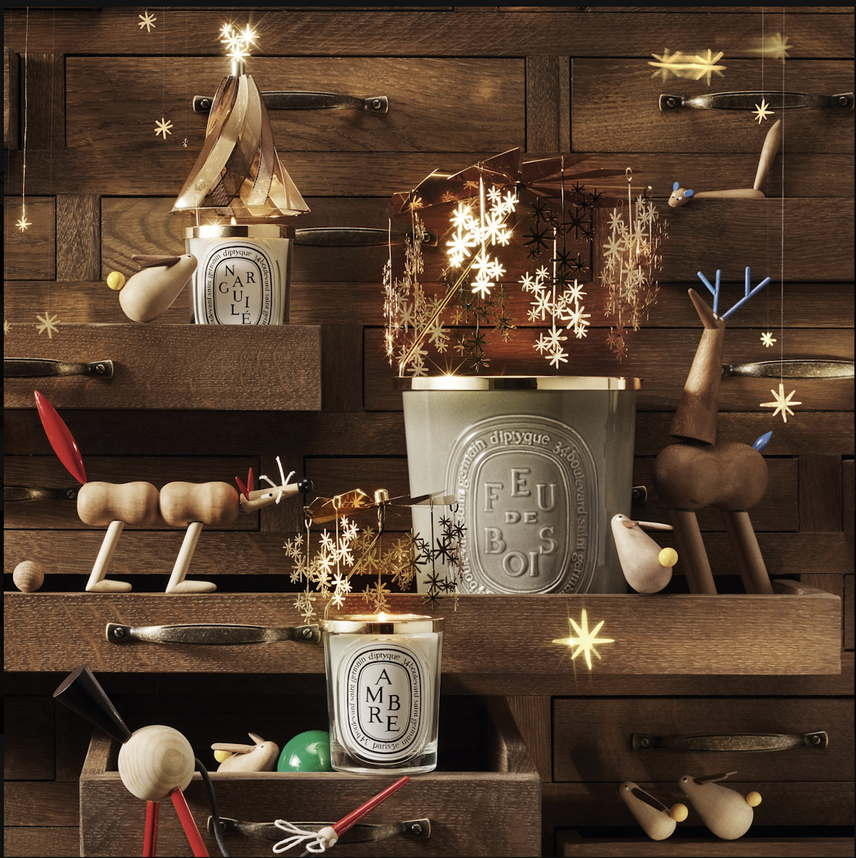 Diptyque imagine une forêt enchantée pour Noël