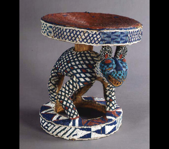Wood stool, leopard figure. Cameroon, West Africa.Credit Information: © The Field Museum ID# A112628c Photographer: Diane Alexander White