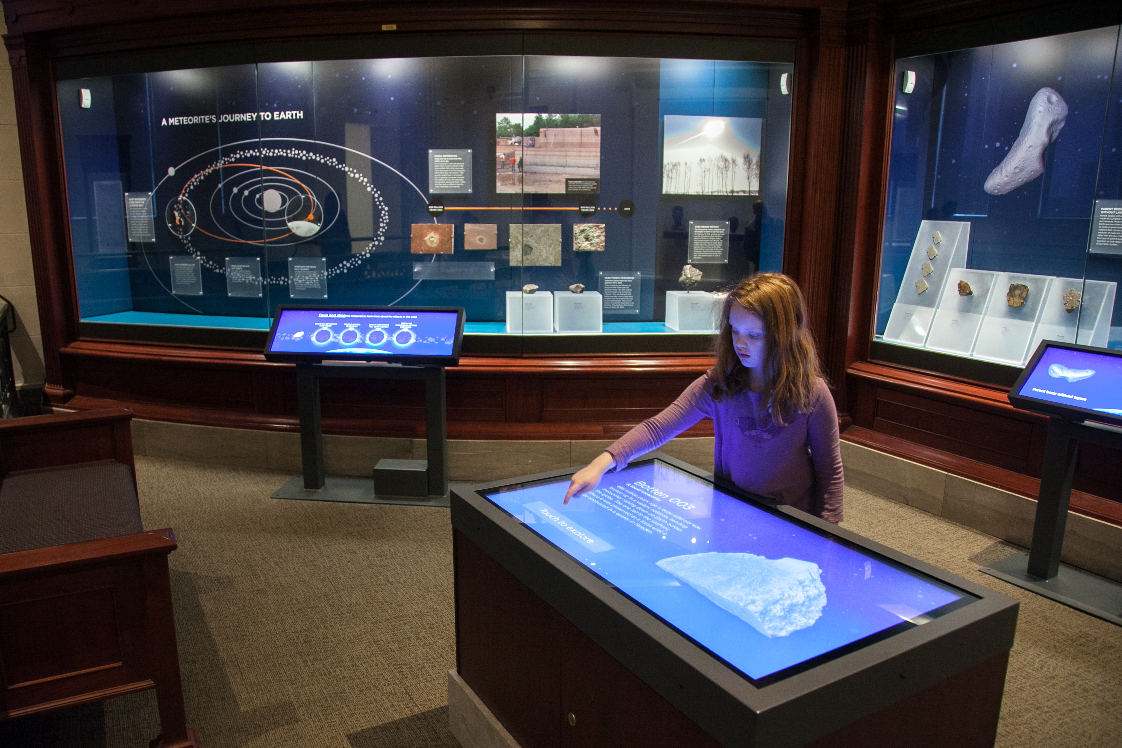 The Meteorites exhibition, now open at the Museum. Photo: J. Knight.