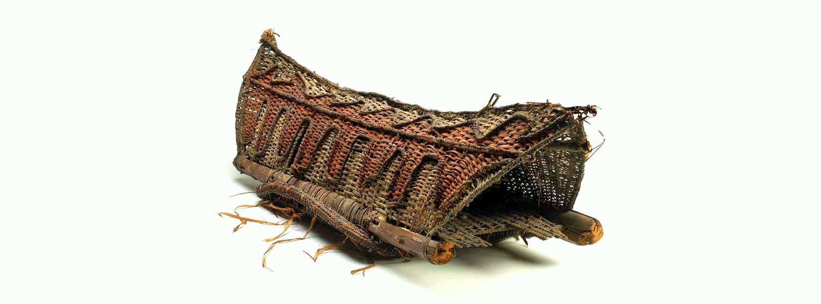 Mask in the shape of a long house (daimo) collected by A. B. Lewis in 1912 from the Kerewa People of Goaribari Island, Gulf of Papua, Papua New Guinea.  Catalog Number 1113.142720. © The Field Museum, A114408_02d*, Photographer John Weinstein.*