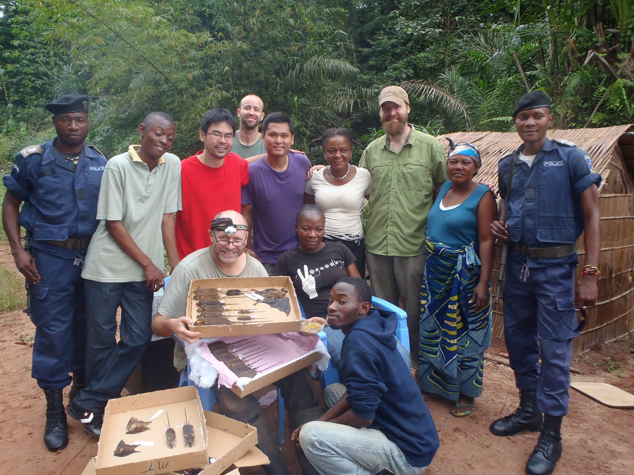 Bill and colleagues during fieldwork in the Congo in 2012. Courtesy of the CDC.