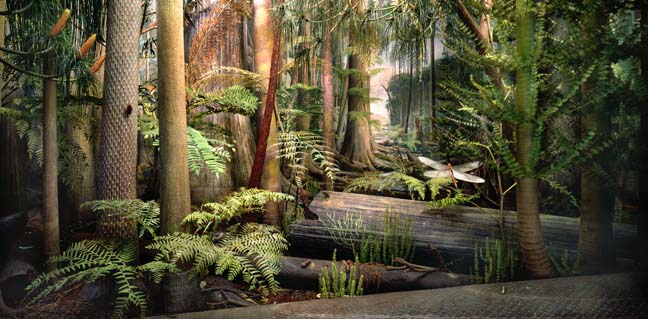 Carboniferous Forest Diorama or Coal Forest Diorama.Credit Information: © The Field MuseumNeg. # GEO85637cPhotographer: John Weinstein