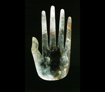 Mica human hand effigy. Hopewell.Credit Information: ©1986 The Field MuseumID# A110024c Photographer Ron Testa